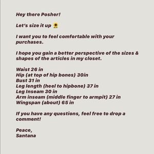 My Personal Measurements